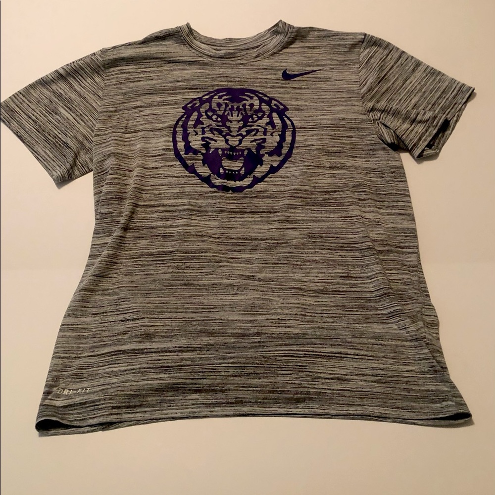 Nike Shirts | Nike Dri-Fit LSU Tigers T-Shirt | Color: Gray/Purple | Size: M |